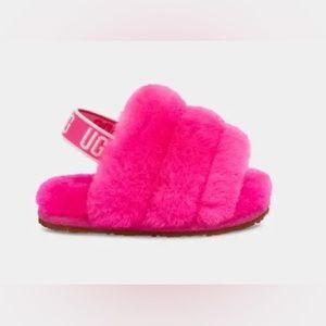 Baby Girls UGG Fluff Yeah Slide in Hot Pink